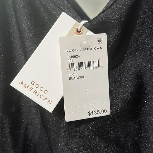 NWT Good American Compression Shine Catsuit size 4 in Black - Picture 3 of 7